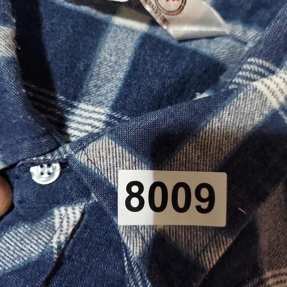 Sheplers Shirt Mens Large Blue White Plaid Western Pearl Snap Flannel Cowboy - Picture 8 of 8